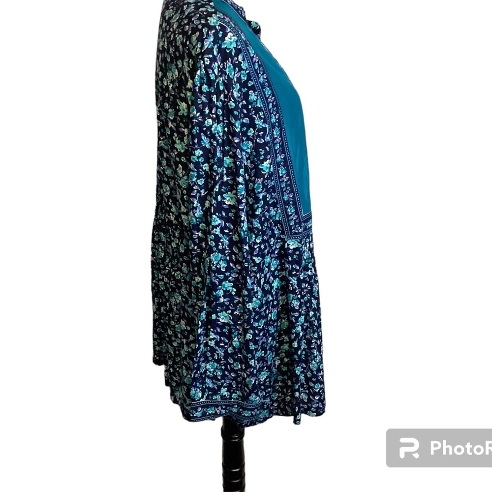 Women Within Blouse Dainty Floral Cottagecore Spilt Bodice Womens SZ 1X - Picture 2 of 8